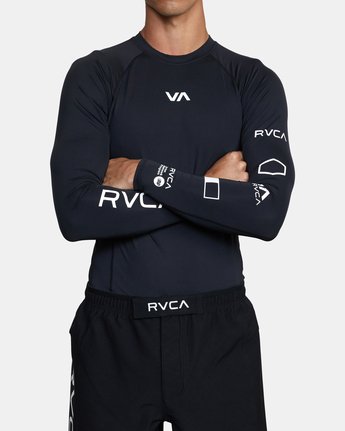 RVCA SPORT RASHGUARD - BLK