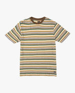 RVCA RAMSHACKLE MICRO STRIPE TEE - BWN