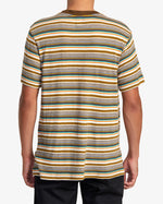 RVCA RAMSHACKLE MICRO STRIPE TEE - BWN