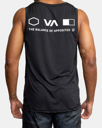 RVCA DEADLINE SPORT VENT SL TANK - BLK