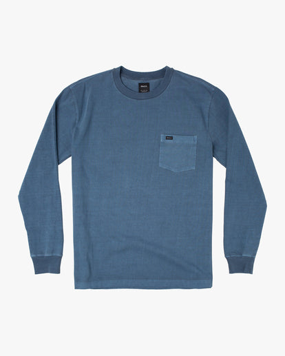 RVCA PTC LONG SLEEVE POCKET TEE - MDY