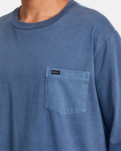 RVCA PTC LONG SLEEVE POCKET TEE - MDY