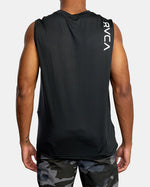 RVCA HAWAII SPORT VENT MUSCLE TANK TOP - BLK