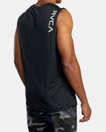 RVCA HAWAII SPORT VENT MUSCLE TANK TOP - BLK