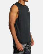 RVCA HAWAII SPORT VENT MUSCLE TANK TOP - BLK