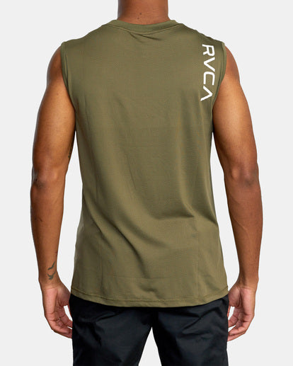 RVCA HAWAII SPORT VENT MUSCLE TANK TOP - OLV