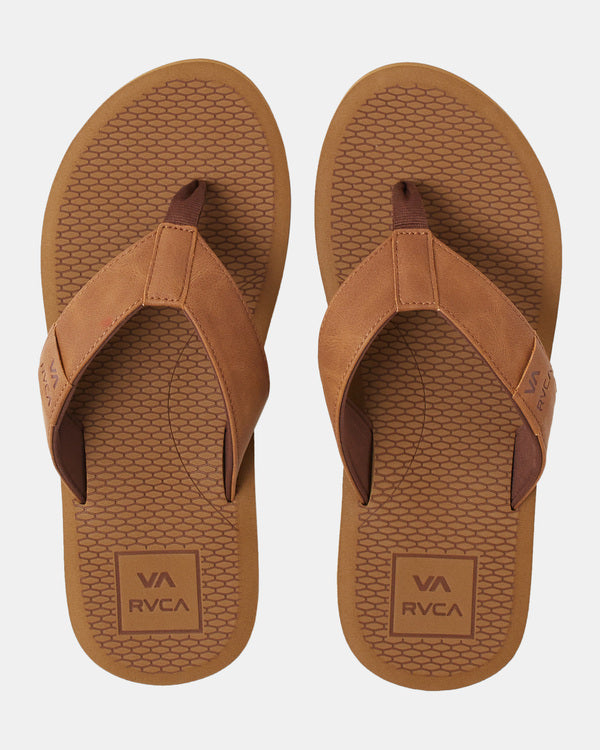 RVCA SANDBAR FLIP FLOPS - TAN