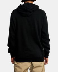RVCA EVAN MOCK RABBIT PULLOVER HOODY - BLK