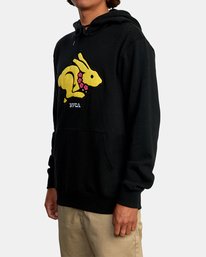 RVCA EVAN MOCK RABBIT PULLOVER HOODY - BLK