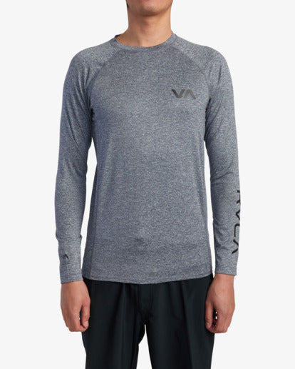 RVCA LONG SLEEVE RASHGUARD - HGR