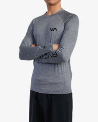 RVCA LONG SLEEVE RASHGUARD - HGR