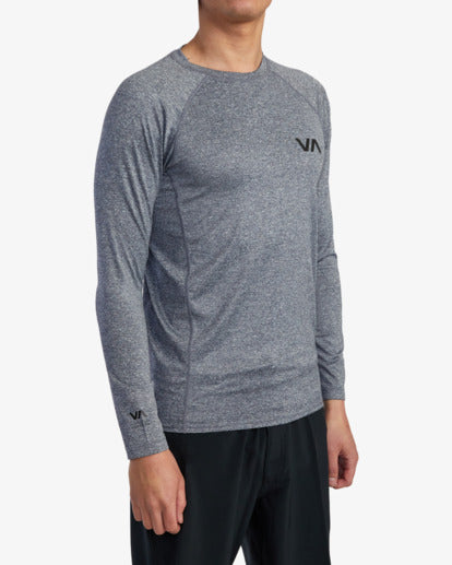 RVCA LONG SLEEVE RASHGUARD - HGR