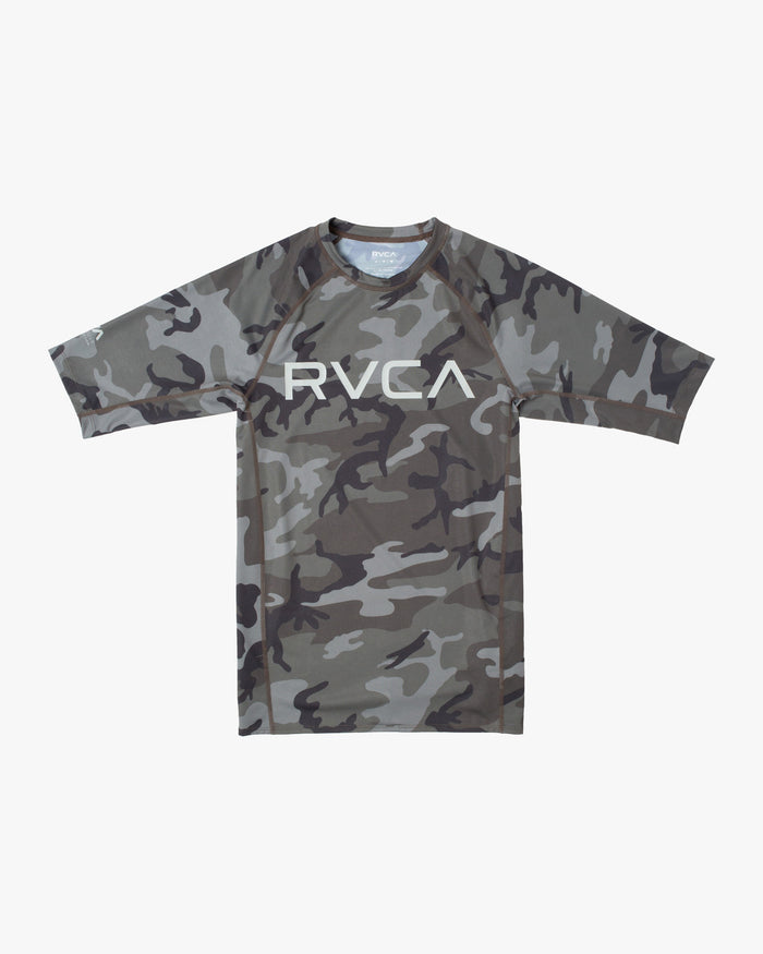 RVCA SHORT SLEEVE RASHGUARD - CAM