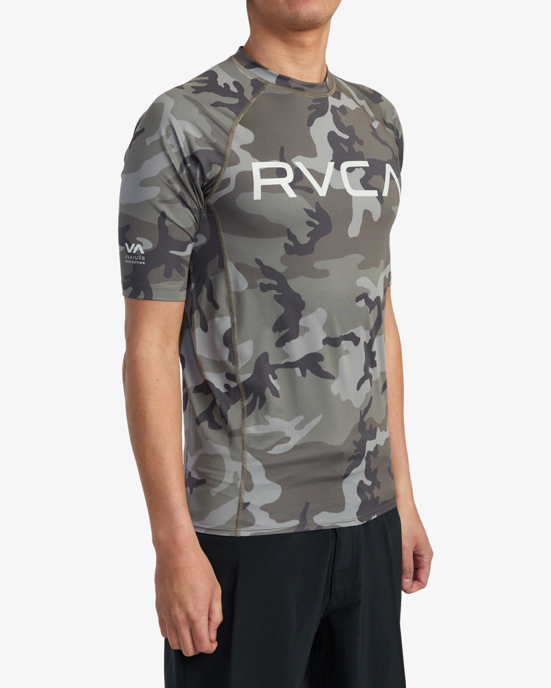 RVCA SHORT SLEEVE RASHGUARD - CAM