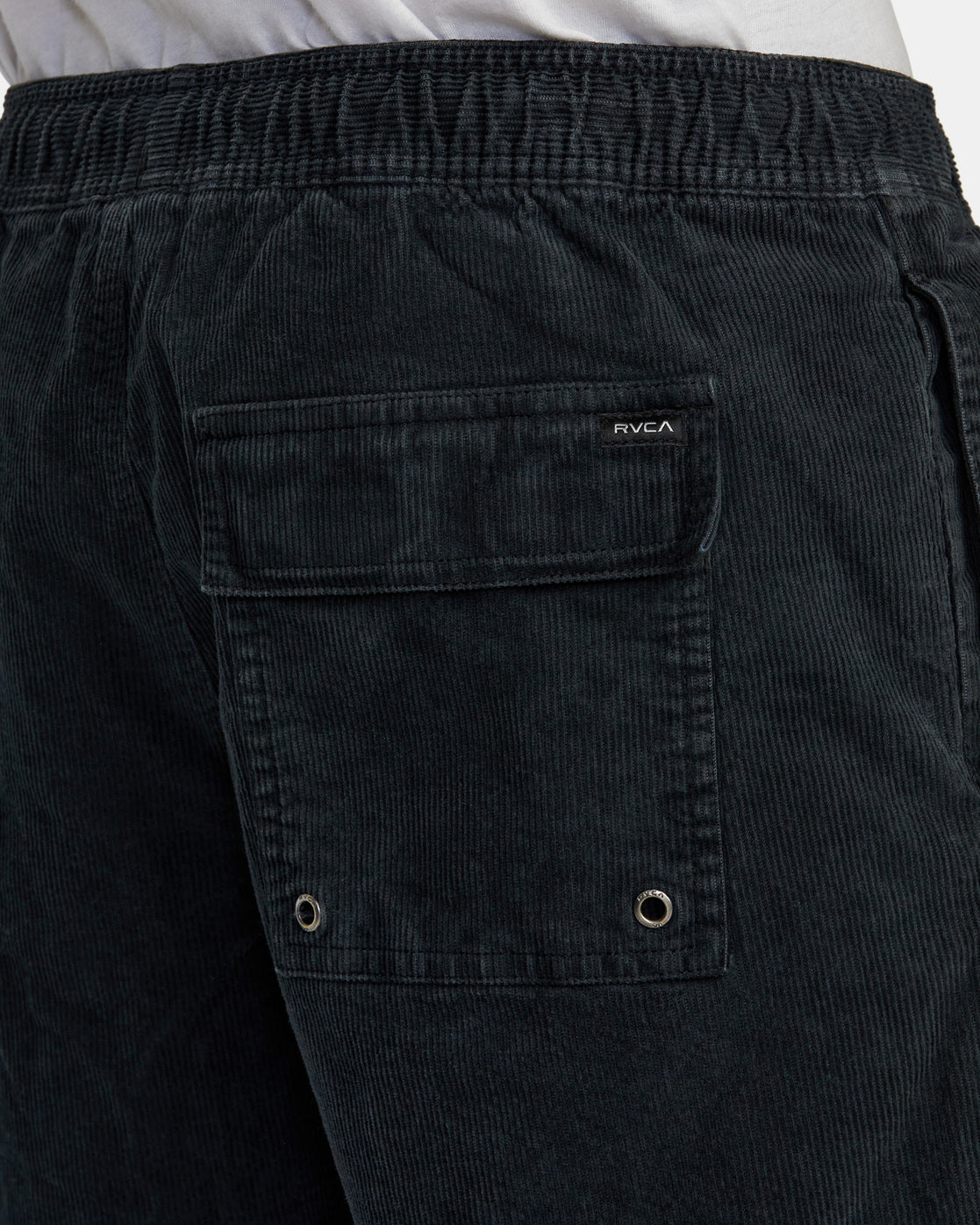 RVCA ESCAPE ELASTIC CORDUROY SHORTS 17" - BLK