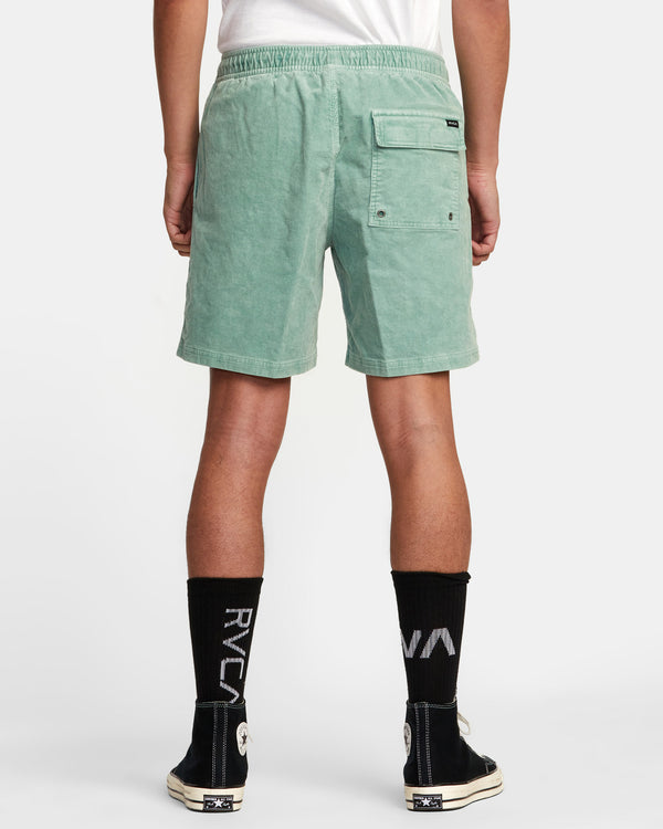 RVCA ESCAPE ELASTIC CORDUROY SHORTS 17" - GHZ