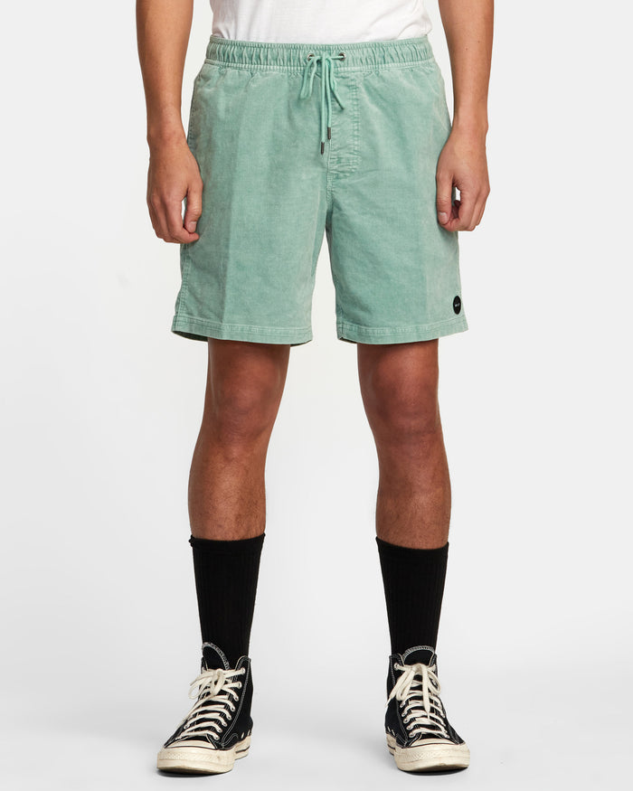RVCA ESCAPE ELASTIC CORDUROY SHORTS 17" - GHZ
