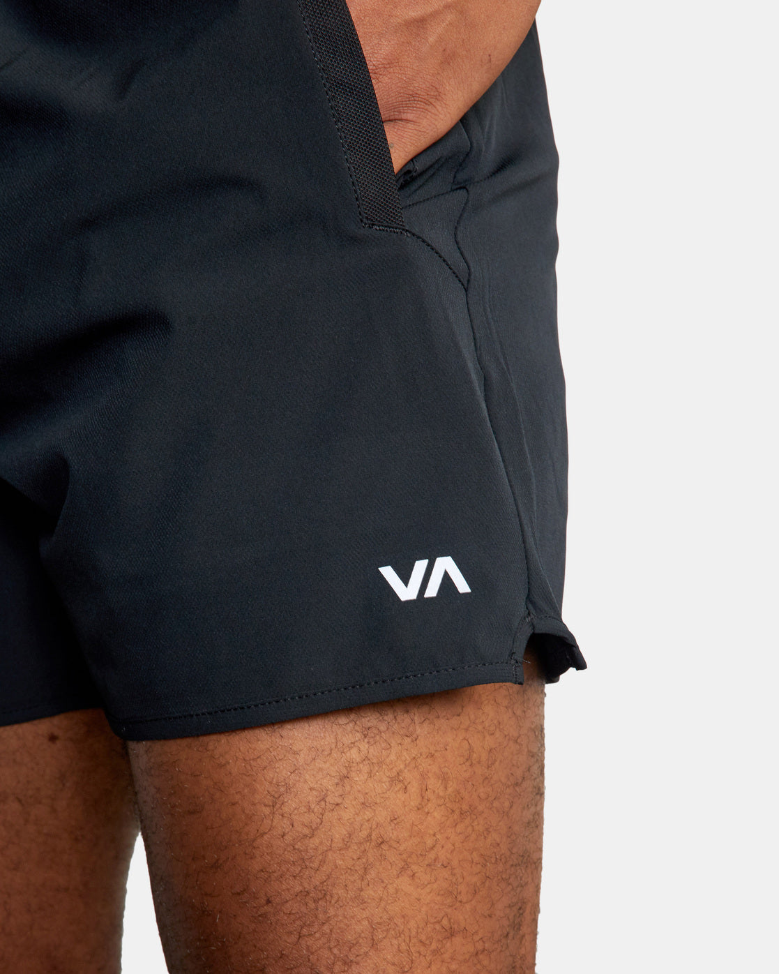 RVCA YOGGER ELASTIC RUNNING SHORTS 15" - BLK