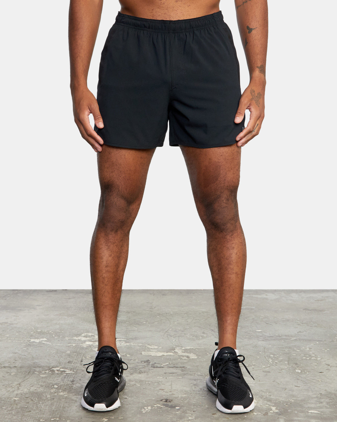 RVCA YOGGER ELASTIC RUNNING SHORTS 15" - BLK