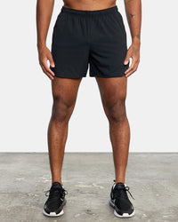 RVCA YOGGER ELASTIC RUNNING SHORTS 15" - BLK