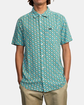 RVCA VANNER GAUZE SHORT SLEEVE SHIRT