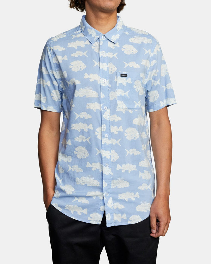RVCA HORTON DEAD FISH SS - BLU
