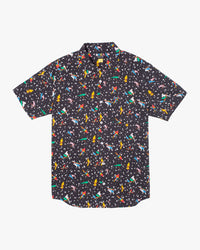 RVCA LP X KLW PARROTS SHORT SLEEVE SHIRT - BLK
