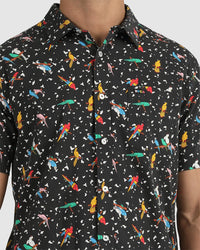 RVCA LP X KLW PARROTS SHORT SLEEVE SHIRT - BLK