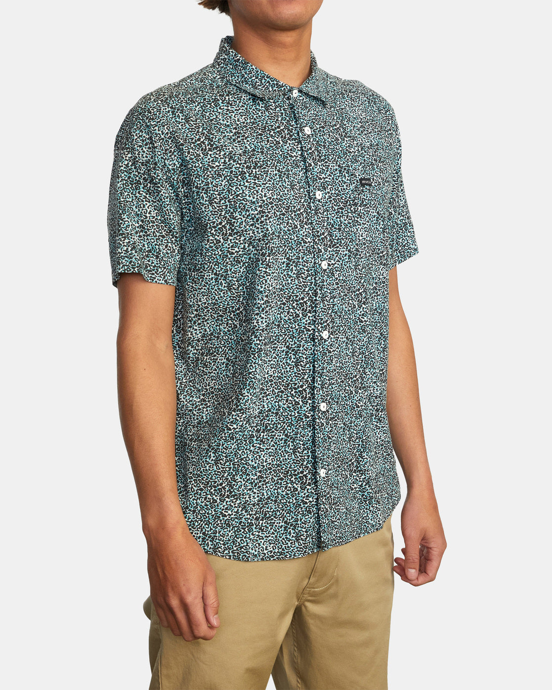 RVCA MICRO CAT SHORT SLEEVE SHIRT - TEA