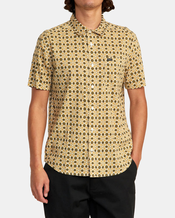 RVCA ISLAND TIME SHORT SLEEVE SHIRT - SLB