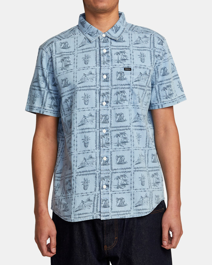 RVCA FRAME SHORT SLEEVE  SHIRT - WAD