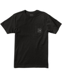 ISLAND PATCH SHORT SLEEVE POCKET TEE - BLK