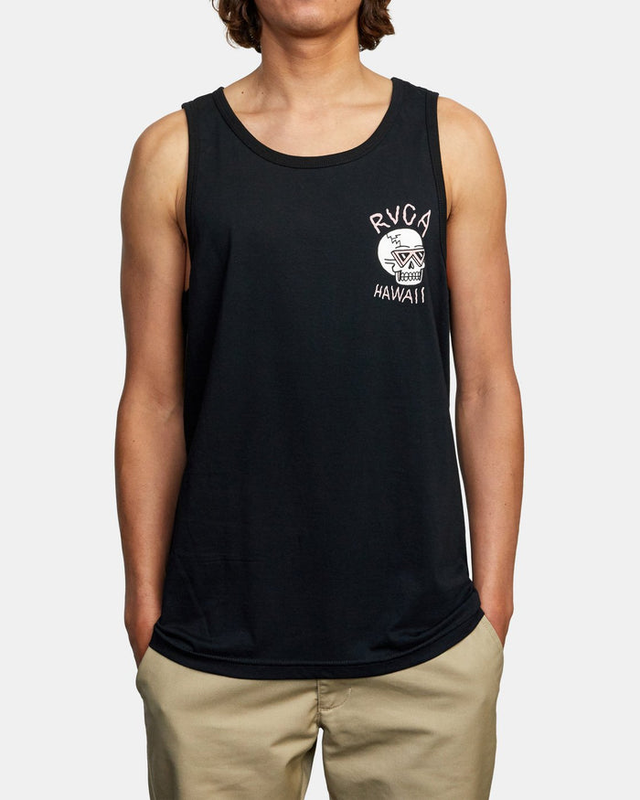 RVCA SKULL SHRED TANK - BLK