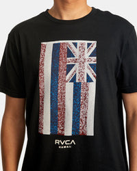 RVCA DEFER FLAG TEES - BLK