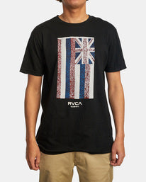RVCA DEFER FLAG TEES - BLK