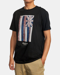 RVCA DEFER FLAG TEES - BLK
