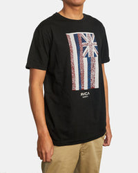 RVCA DEFER FLAG TEES - BLK