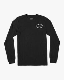 RVCA DEFER FLAG LONG SLEEVE TEE - BLK