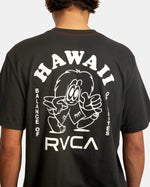 RVCA HAWAII COUSIN D TEE - BLK