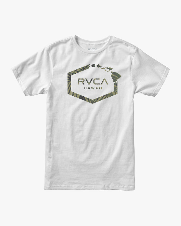 RVCA HAWAII HEX TEE - WHT