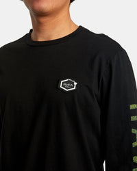 RVCA HAWAII HEX LONG SLEEVE TEE - BLK