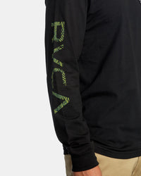 RVCA HAWAII HEX LONG SLEEVE TEE - BLK