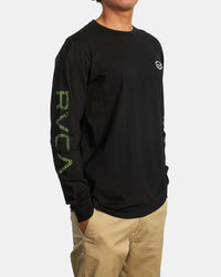 RVCA HAWAII HEX LONG SLEEVE TEE - BLK