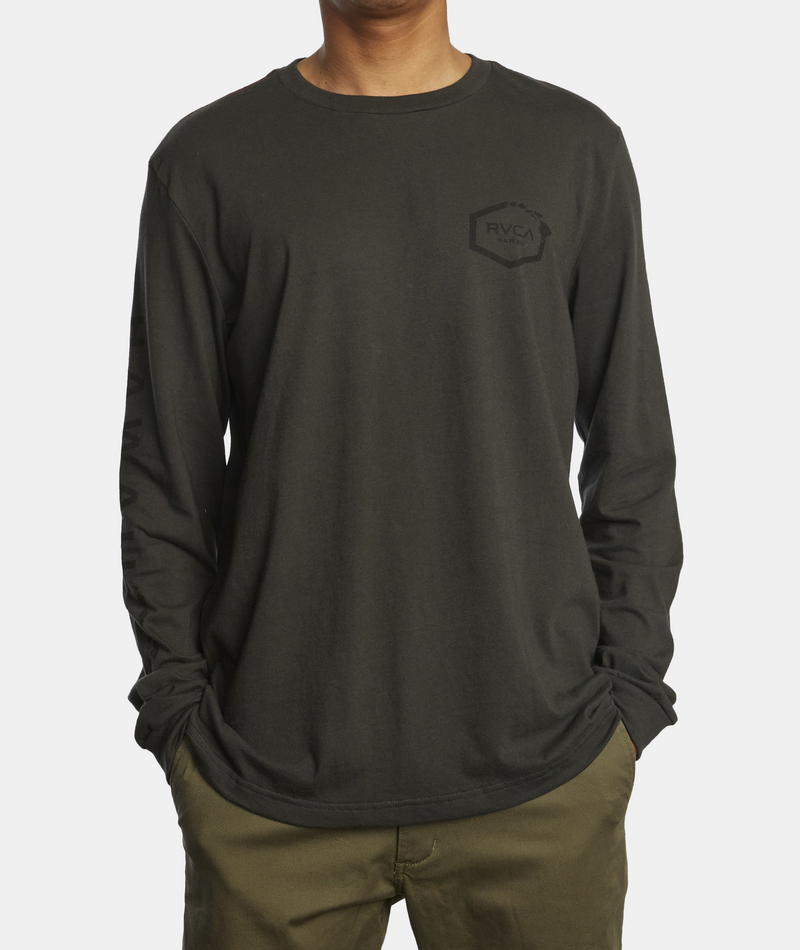 RVCA ISLANDHEX LONG SLEEVE - PTK