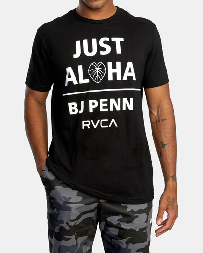 RVCA PENN JUST ALOHA TEE - BLK