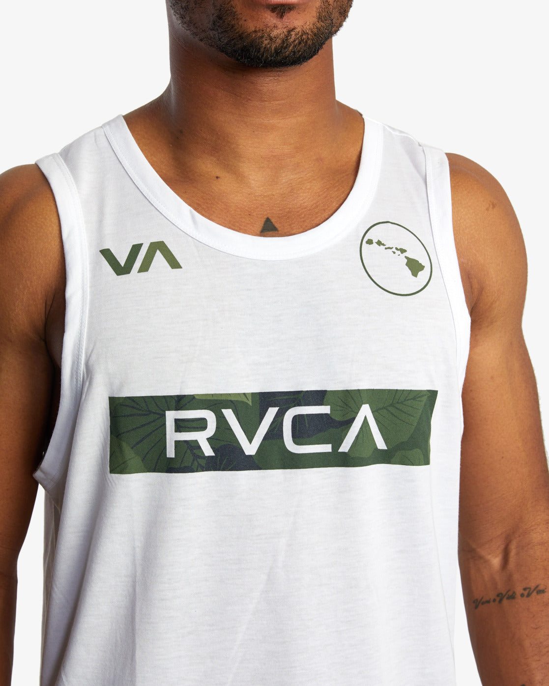 RVCA HAWAII VA BOX FILL TANK TOP - WHT