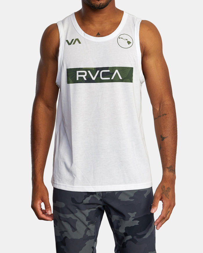 RVCA HAWAII VA BOX FILL TANK TOP - WHT