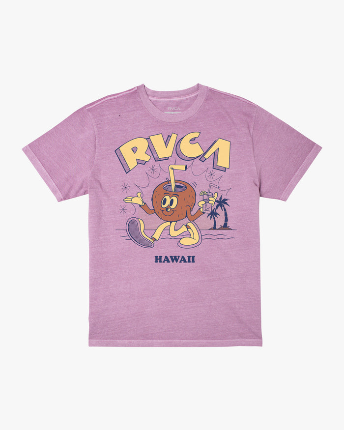 RVCA DMOTE COCONUT TEE - LAV