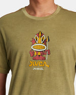 RVCA HAWAII DMOTE WARRIOR TEE - TML0