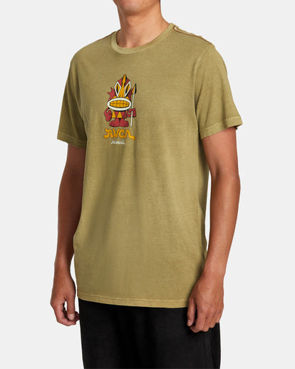 RVCA HAWAII DMOTE WARRIOR TEE - TML0